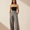 Clothing Shona Joy | Birilla Linen Tailored Wide Leg Pant - Ash