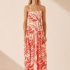 Clothing Shona Joy | Airelles Linen Cut Out Maxi Dress