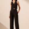 Clothing Shona Joy | Irena Tailored Fitted Vest - Black