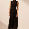 Clothing Shona Joy | Clemence High Neck Midi Dress - Black