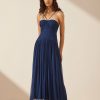 Clothing Shona Joy | Isola Ruched Bodice Midi Dress - Tyrrhenian Blue