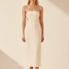 Clothing Shona Joy | Amura Splice Cut Out Midi Dress - Cream