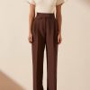 Clothing Shona Joy | Irena High Waisted Tailored Pant - Cocoa