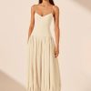 Clothing Shona Joy | Vento Bustier Bubble Midi Dress - Bone