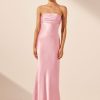 Clothing Shona Joy | La Lune Strapless Ruched Bodice Maxi Dress - Peony