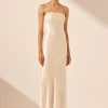 Clothing Shona Joy | La Lune Strapless Ruched Bodice Maxi Dress - Cream