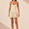 Clothing Shona Joy | Vento Bustier Bubble Mini Dress - Bone