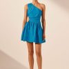 Clothing Shona Joy | Josephine Asymmetrical Cut Out Mini Dress - Aqua