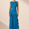 Clothing Shona Joy | Leilani Round Neck Sleeveless Maxi Dress - Pacific