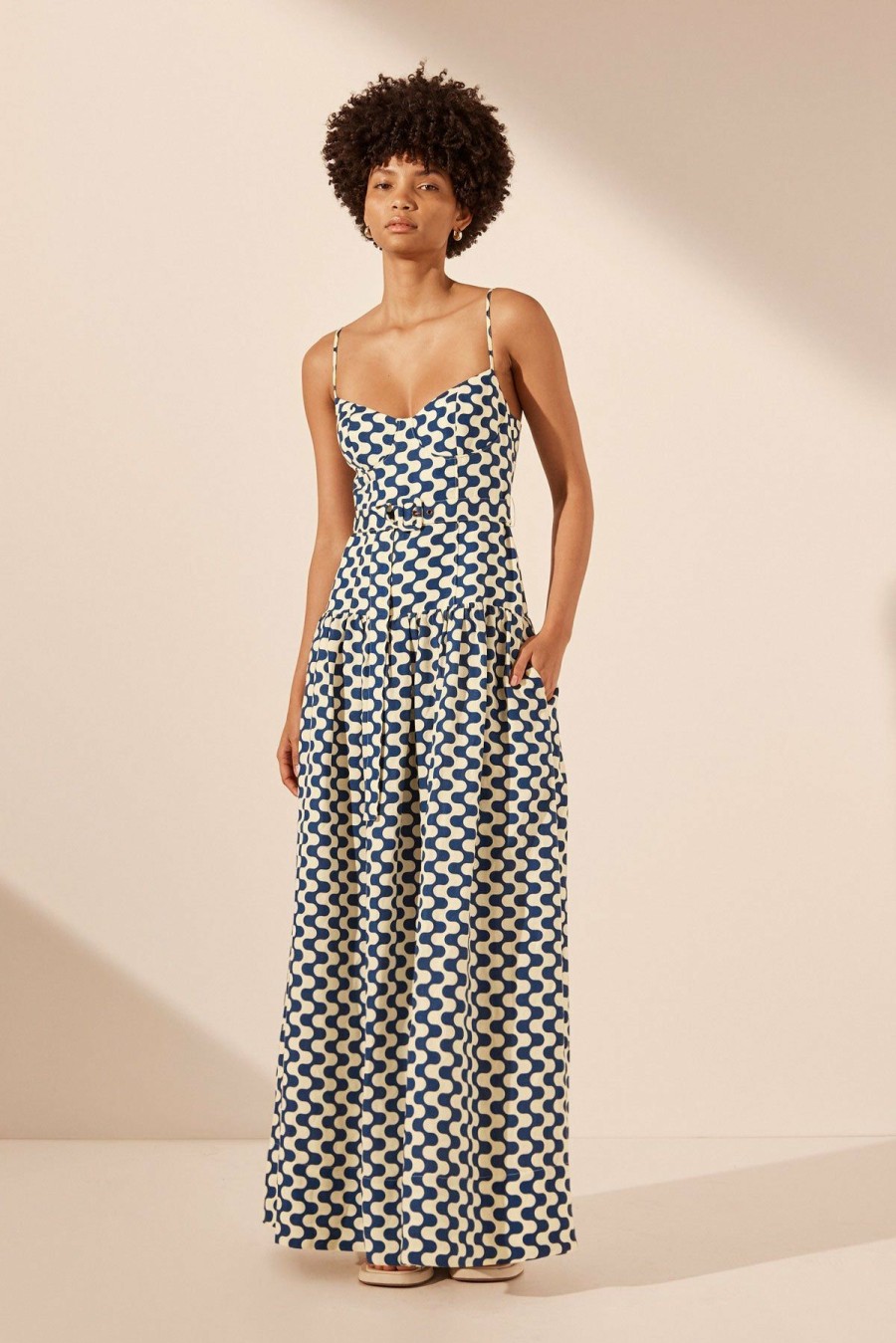 Clothing Shona Joy | Erica Panelled Bustier Maxi Dress