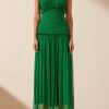 Clothing Shona Joy | Malina Round Neck Midi Dress - Tree Green