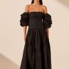 Clothing Shona Joy | Maiori Contour Ruched Maxi Dress - Black