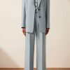 Clothing Shona Joy | Irena Oversized Tailored Blazer - Chalk Blue