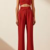 Clothing Shona Joy | Irena High Waisted Tailored Pant - Roma Red