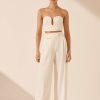 Clothing Shona Joy | Sara Tailored Wide Leg Pant - Coconut