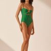 Swim Shona Joy | Daiquiri Lace Front One Piece - Tree Green