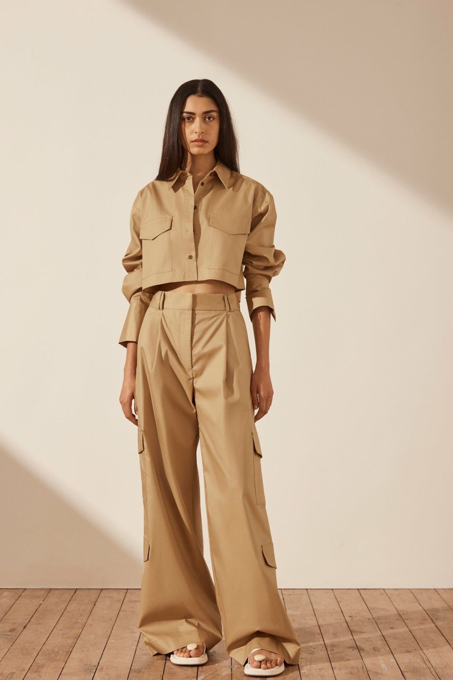 Clothing Shona Joy | Sabato Slouchy Cargo Pant - Tan