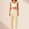 Clothing Shona Joy | Basic Square Neck Crop Top - Ivory