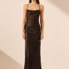 Clothing Shona Joy | La Lune Lace Back Maxi Dress - Black