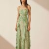 Clothing Shona Joy | Belvedere Ruched Frill Maxi Dress