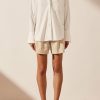 Clothing Shona Joy | Andrea Oversized Shirt - Ivory