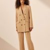 Clothing Shona Joy | Vento Peak Lapel Blazer - Sand