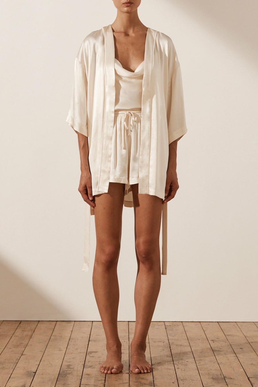 Clothing Shona Joy | La Lune Lounge Robe - Cream