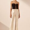 Clothing Shona Joy | Camille Bias Cut Flared Pant - Cream