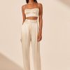 Clothing Shona Joy | La Lune High Waisted Tailored Pant - Cream