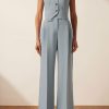 Clothing Shona Joy | Irena Tailored Fitted Vest - Chalk Blue