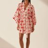 Clothing Shona Joy | Palmier Linen Robe Mini Dress