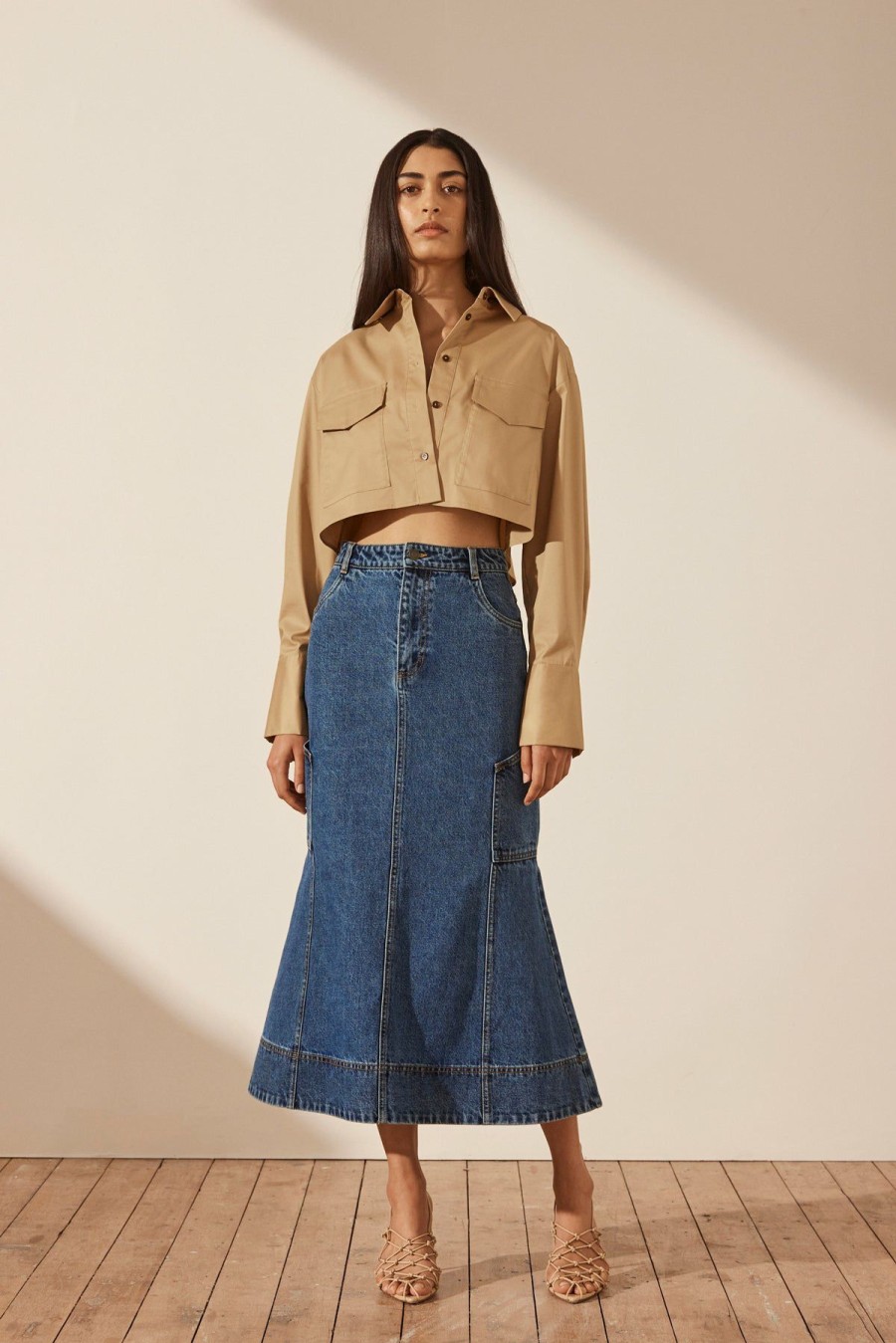 Clothing Shona Joy | Tovere Flared Panelled Midi Skirt