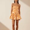 Clothing Shona Joy | Mirella Ruched Frill Mini Dress