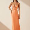 Clothing Shona Joy | Arienzo Cut Out Open Back Maxi Dress - Grapefruit