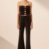 Clothing Shona Joy | Camille Bias Cut Flared Pant - Black