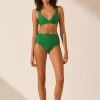 Swim Shona Joy | Daiquiri High Waisted Ruched Bottom - Tree Green