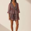 Clothing Shona Joy | Maribel Lace Front Drawstring Mini Dress