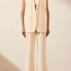 Clothing Shona Joy | Irena Sleeveless Tailored Blazer - Ivory