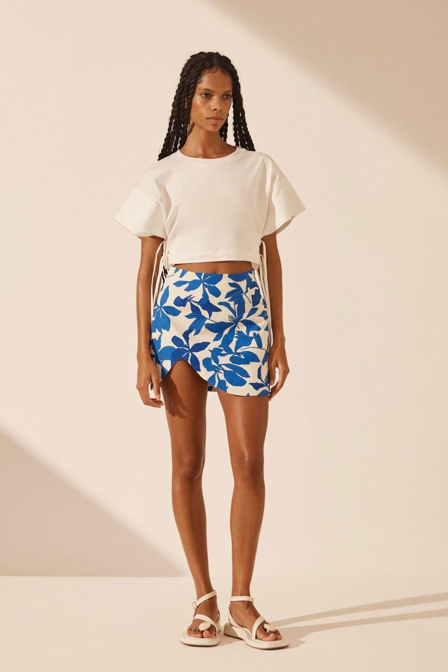 Clothing Shona Joy | Bleue Asymmetrical Micro Mini Skirt