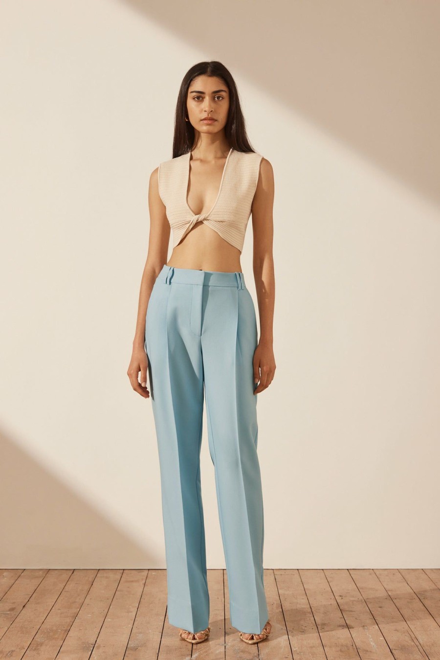 Clothing Shona Joy | Irena Mid Rise Pant - Cool Blue