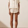 Clothing Shona Joy | La Lune Lounge Shirt Set - Cream