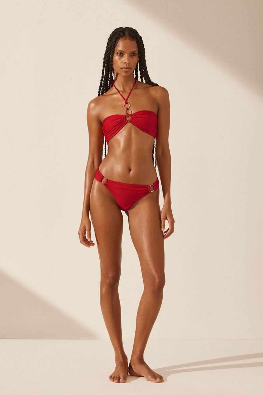 Swim Shona Joy | Daiquiri Ring Brazilian Bottom - Sailor Red