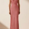 Clothing Shona Joy | Luxe Asymmetrical Gathered Maxi Dress - Rose