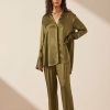 Clothing Shona Joy | Arienzo Tuxedo Shirt - Green Olive