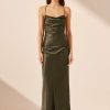 Clothing Shona Joy | La Lune Lace Back Maxi Dress - Forest