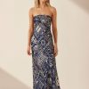 Clothing Shona Joy | Mer Silk Ruched Bodice Maxi Dress