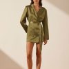 Clothing Shona Joy | Arienzo Blazer Dress - Green Olive