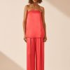 Clothing Shona Joy | Lydie Strapless Column Top - Poppy Red