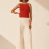 Clothing Shona Joy | Basic High Neck Top - Sailor Red