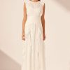 Clothing Shona Joy | Margot Round Neck Sleeveless Maxi Dress - Ivory